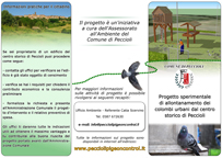 La brochure del progetto sperimentale di allontanamento dei colombi dal centro storico di Peccioli